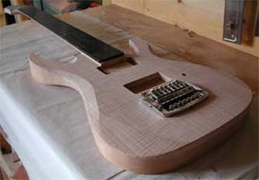 Custom guitar pre finish