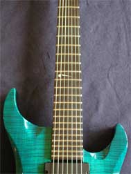 Custom guitar showing inlay